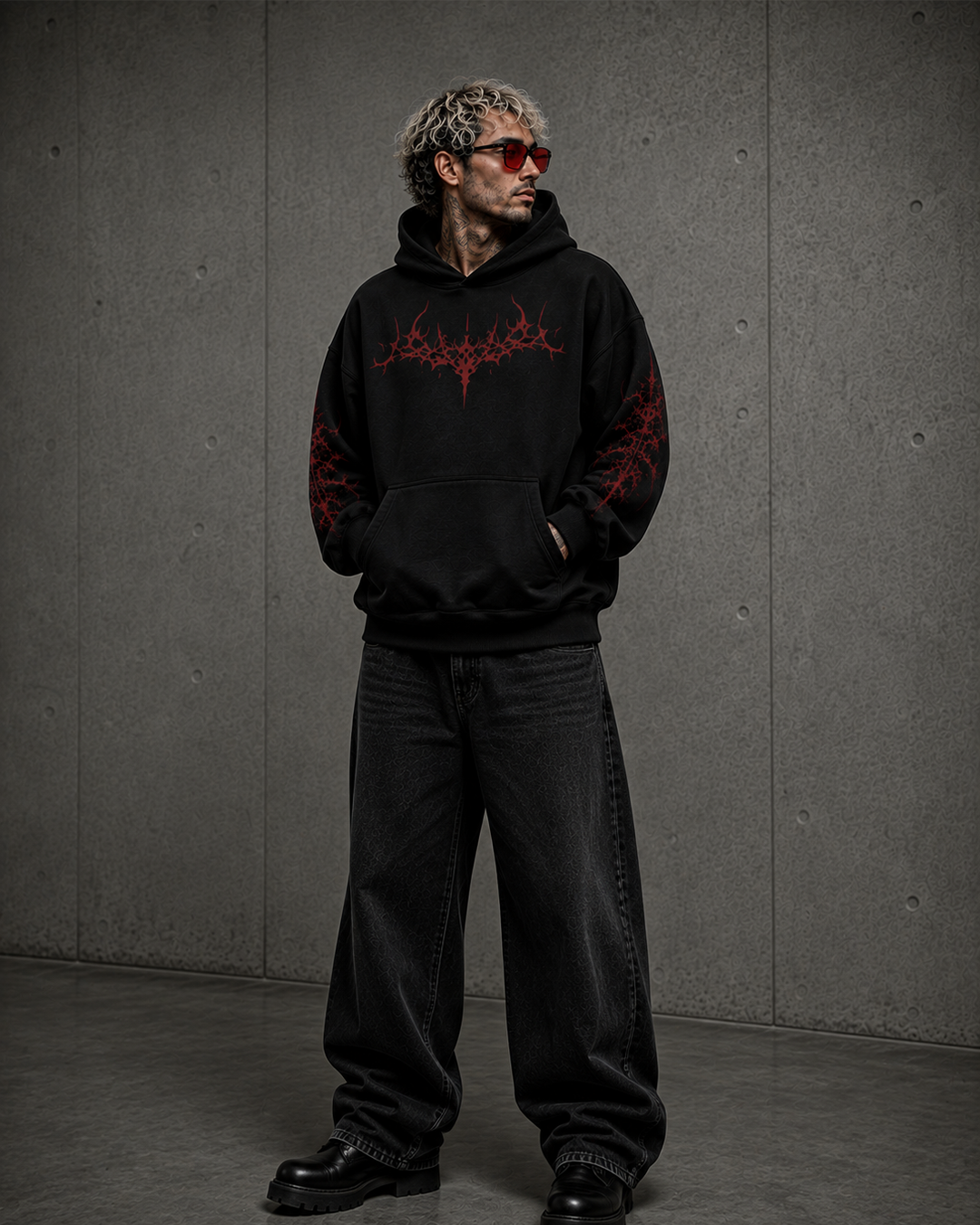 Demon Scar Red Hoodie