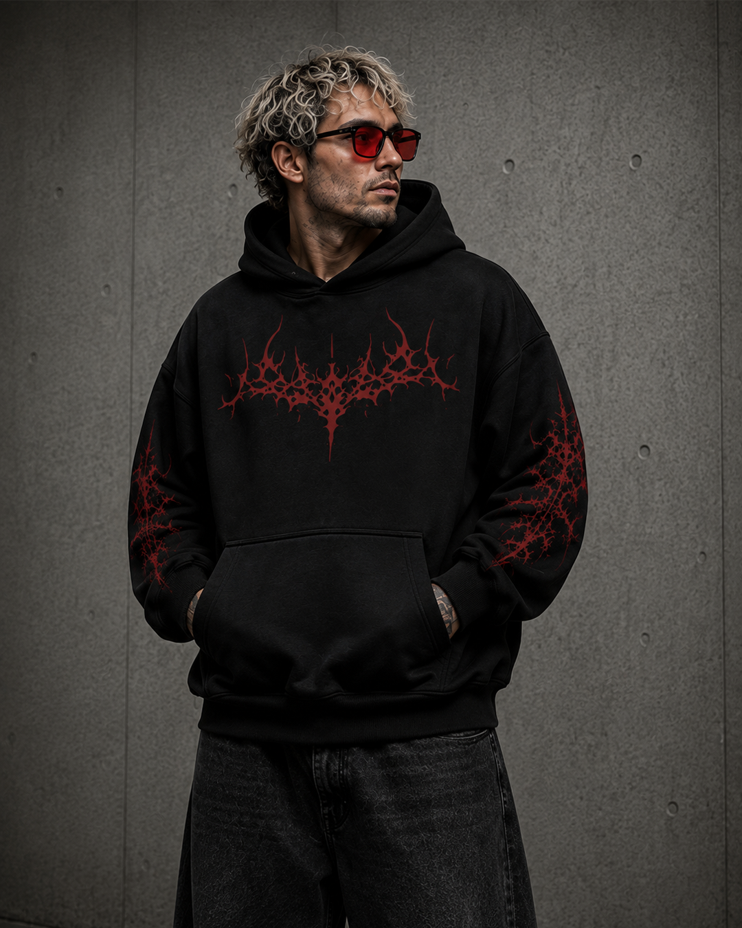 Demon Scar Red Hoodie